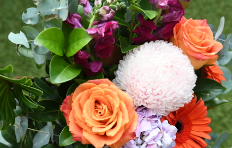 A flower bouquet at Dougherty Apartments